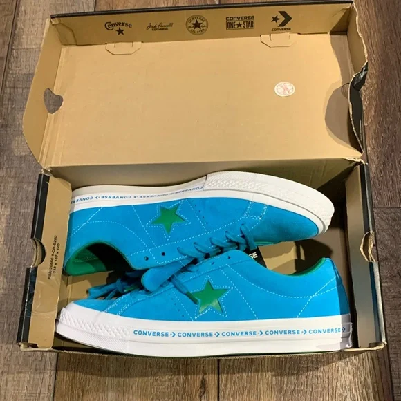 Converse men’s sz 9 women’s sz 11 nib one star OX Hawaiian ocean/jolly g… - Picture 2 of 14